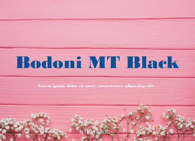 Bodoni MT Black example